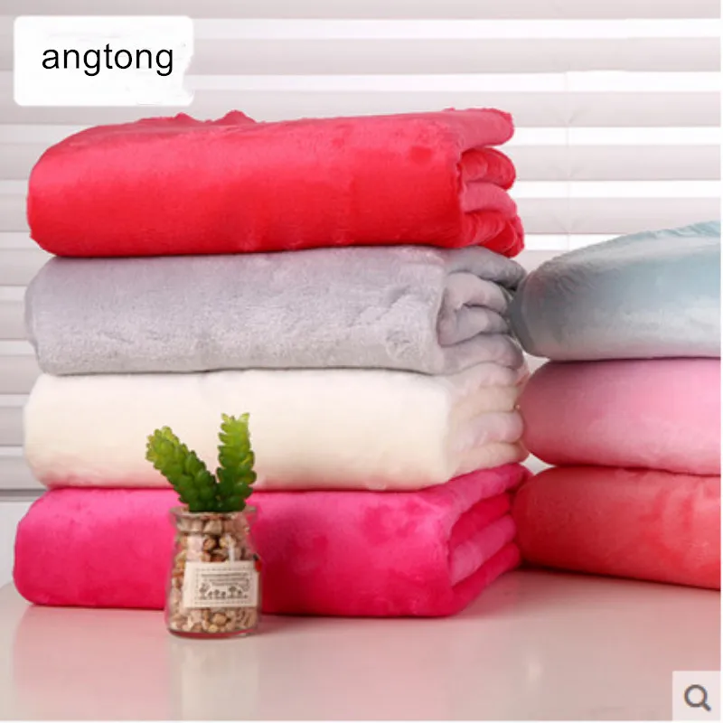 Полуметровая однотонная 2-сторонняя фланелевая ткань для одеяла пижамы одежды