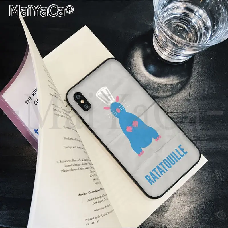 Мягкий резиновый черный чехол для телефона MaiYaCa raatouille для Apple iPhone 8 7 6 6S Plus X XS MAX 5 5S SE XR Чехол для мобильного телефона s
