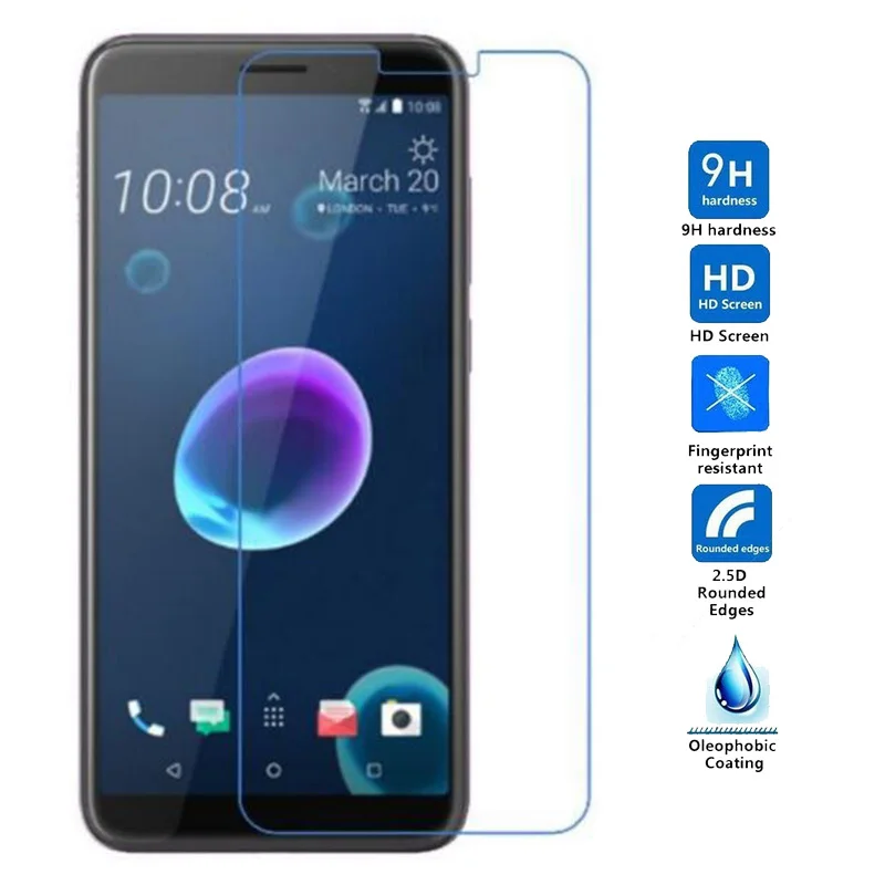 Для HTC Desire 12 Plus закаленное стекло 9H Защитная Взрывозащищенная пленка для экрана 5