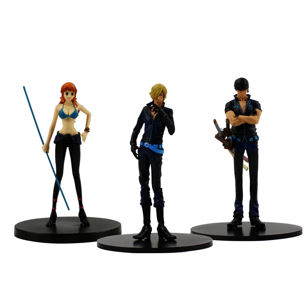 9 шт./лот фигурки Luffy Nami Robin Chopper Zoro Sanji Brook Usopp Franky Film золотые черные модели игрушек |