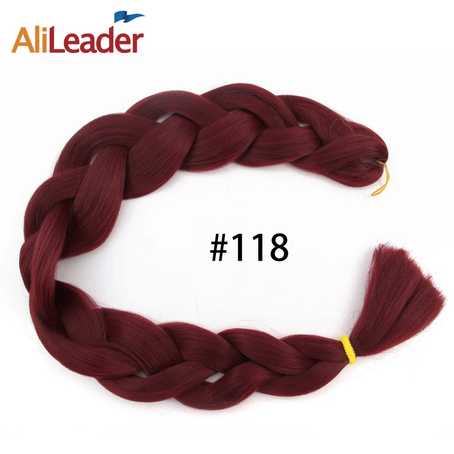 Alileader, синтетические волосы, 82 дюйма, высокотемпературное волокно, Джамбо, растущие, розовые, синие, чистые, вязанные, плетеные волосы для наращивания - Цвет: #118