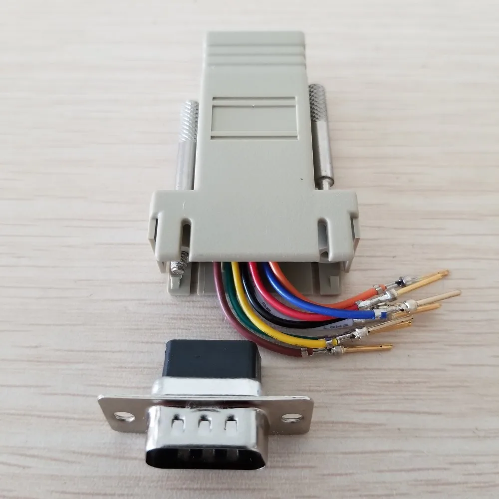 Разъем RJ45 Female к DB9 Male RS232 COM для ПК DIY|com rs232|rs232 comdb9 male |