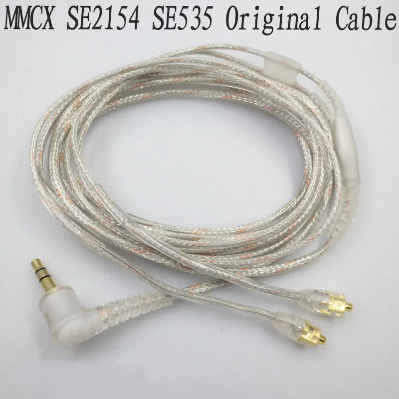 Оригинальный обновленный серебристый и черный серый кабель MMCX SE215 со съемным