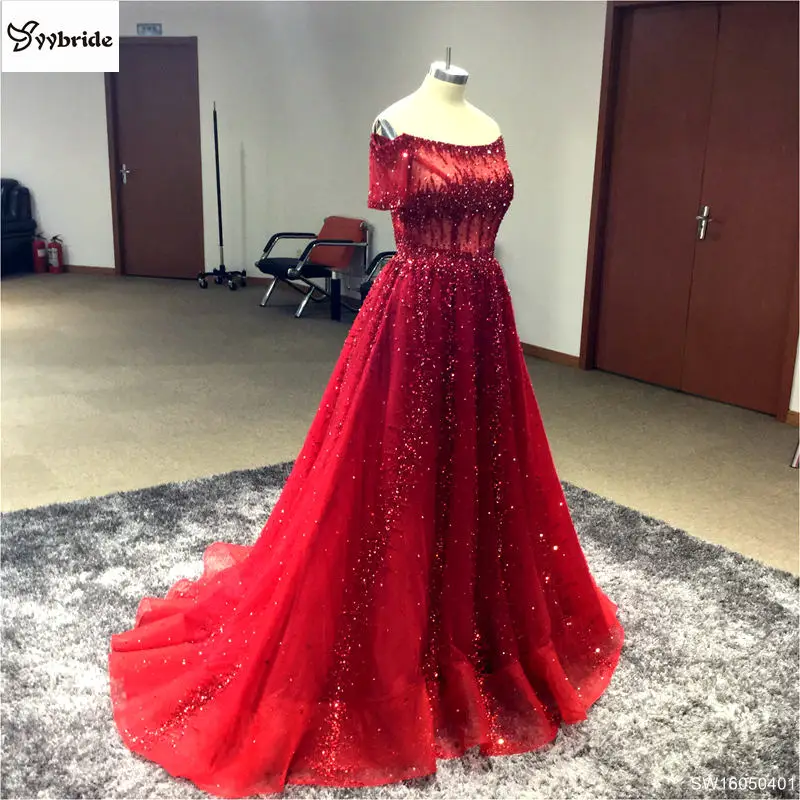 Robe De Soiree красное вино 2020 бисероплетение сексуальные платья с рукавами крылышками
