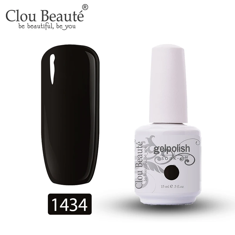 Clou Beaute УФ-гель для ногтей база Fundation для ногтей верхнее покрытие Гель-лак полуперманентные эмалы гель замочить от краски для ногтей - Цвет: 1434
