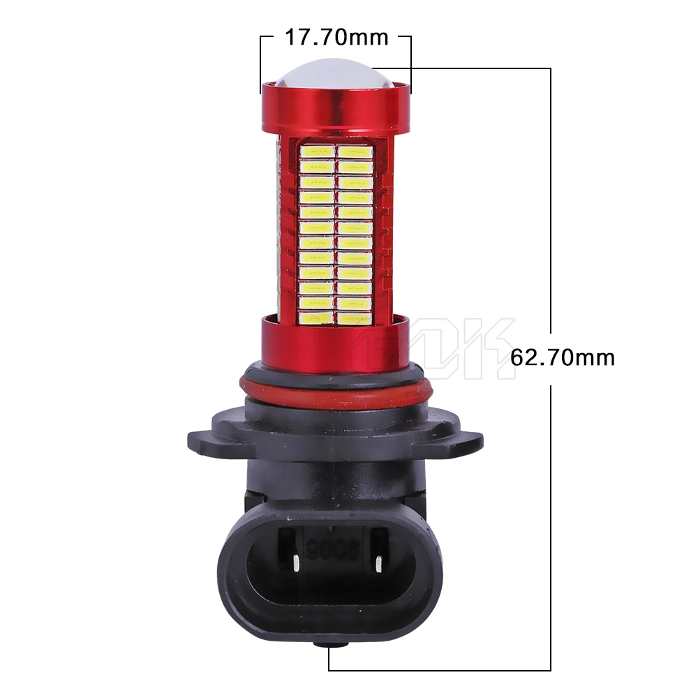 1 шт. Автомобильный светодиодный светильник H11 HB4 HB3 9005 9006 106SMD 4014 30 Вт светодиодные