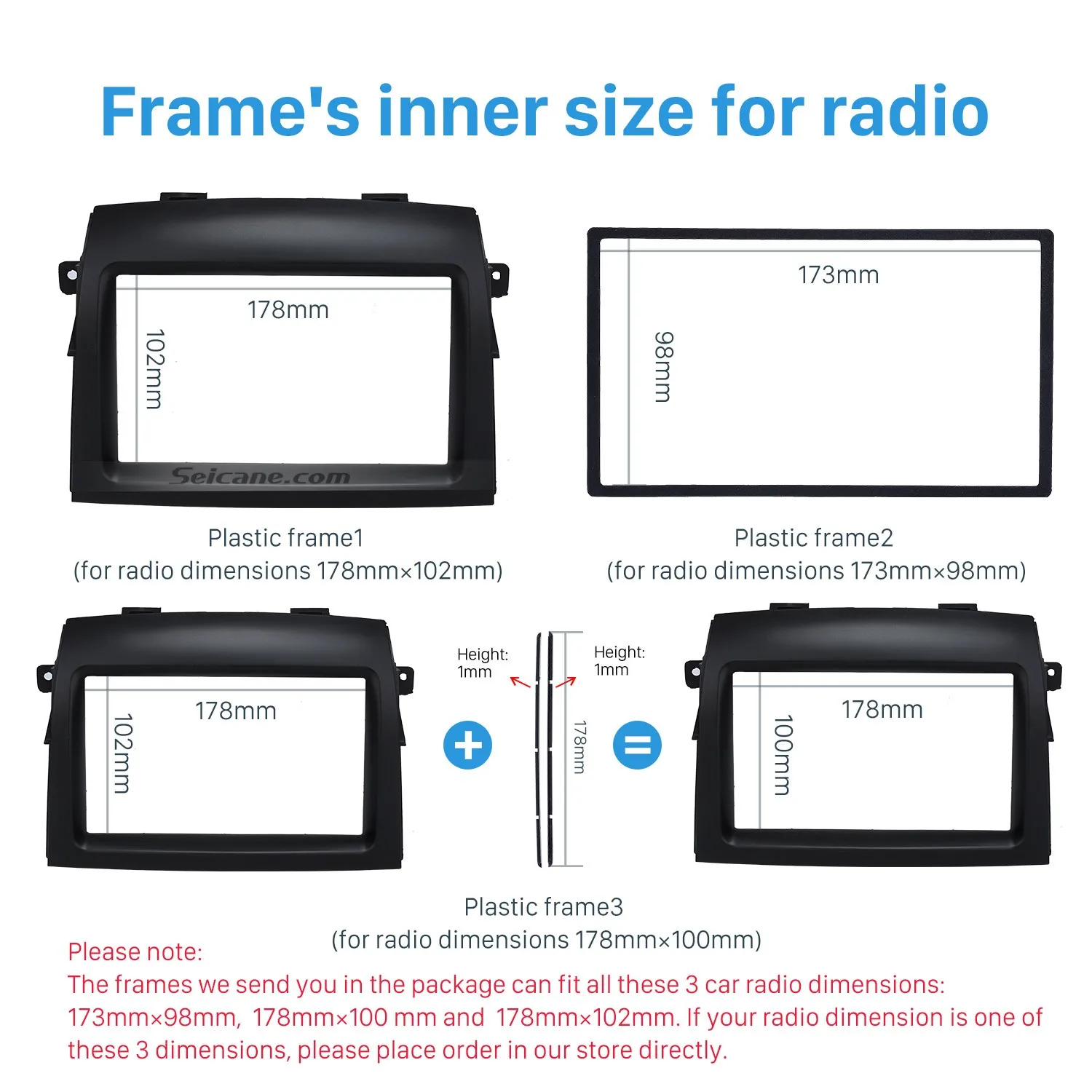 Seicane Car Radio Fascia DVD Frame Dashboard для Toyota Sienna 2004 2005 2006 2007 2008 2009 2010|Панели| |