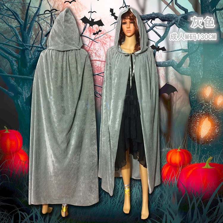 Готический плащ с капюшоном Wicca Robe Witch Larp накидка для женщин и мужчин костюмы на