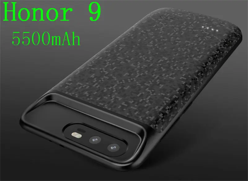 Силиконовый чехол для зарядного устройства для huawei P20 P30 Lite Nova 3e Honor 10 8 9 чехол s Зарядка задняя крышка Внешний аккумулятор - Цвет: honor9-black