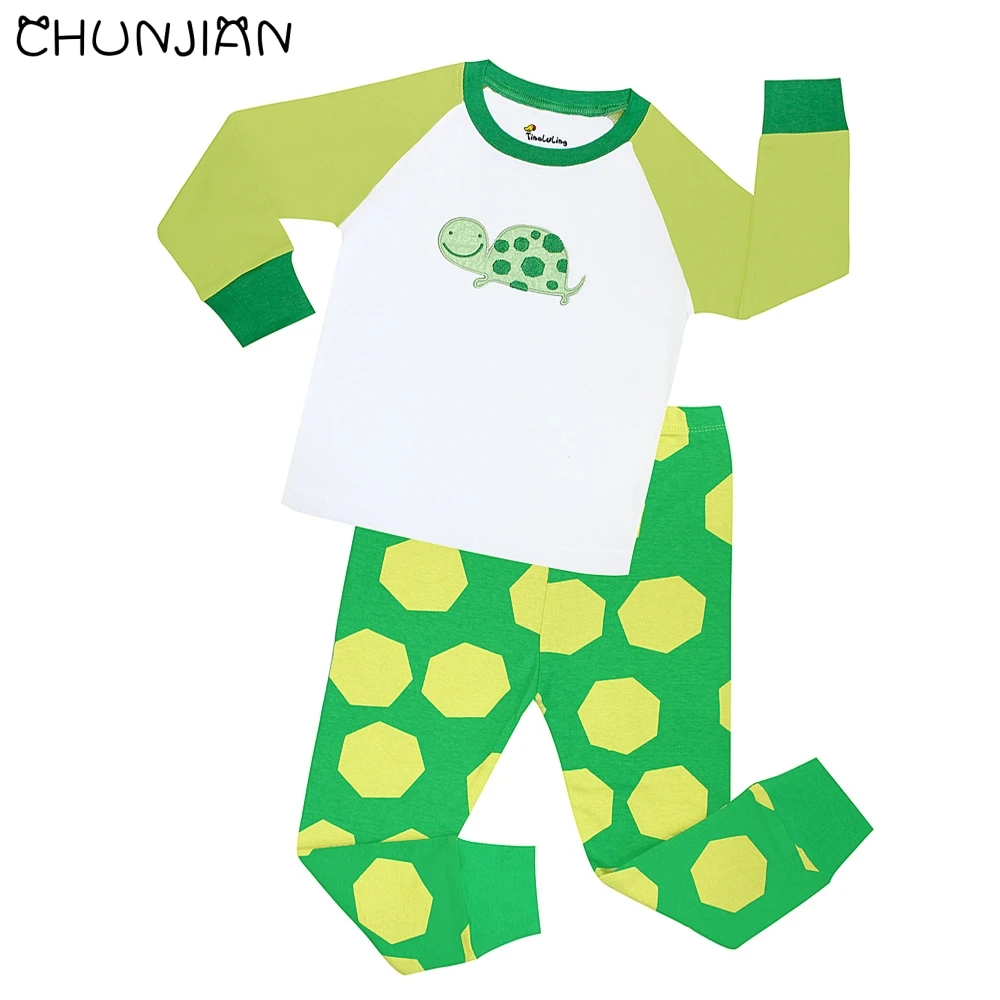 Детские Пижамы Детская Хлопковая пижама с животными пижамы в виде животных для