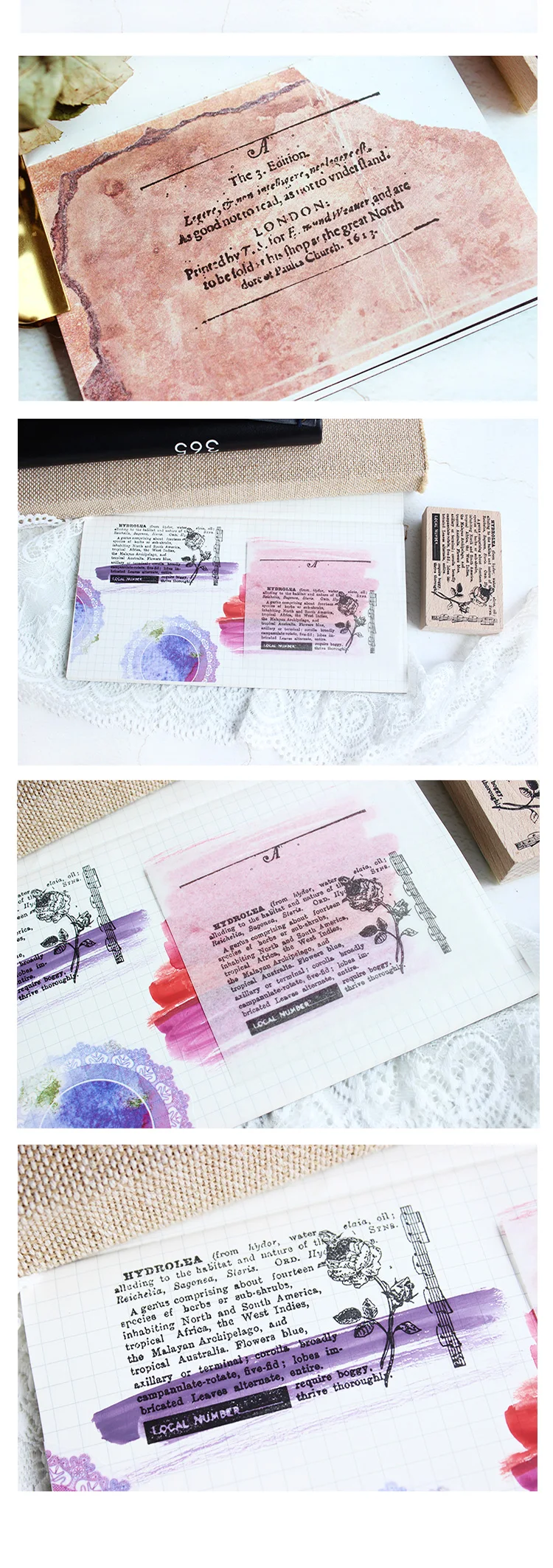 Moodtape винтажный деревянный прозрачный Штамп для DIY скрапбукинга/фотоальбома декоративная печать цифр lora цифровой резиновый штамп