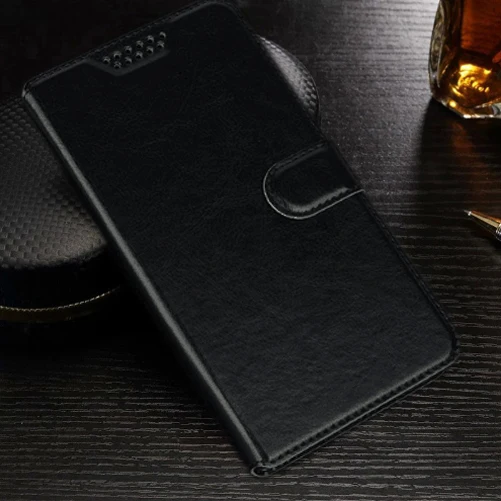 Кожаный чехол для телефона, чехол-кошелек для Highscreen Easy L Easy F pro Boost 3 SE Fest XL Pro, чехол-книжка - Цвет: Black AZ