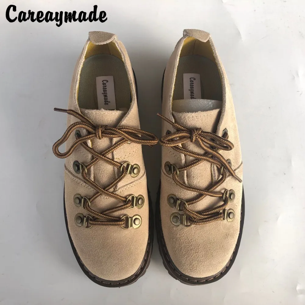 Новинка ботинки ручной работы Careaymade из натуральной кожи в стиле ретро mori girl
