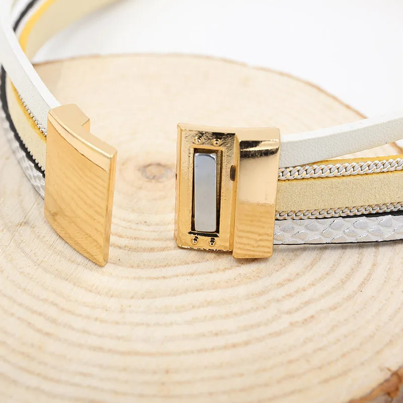 STRATHSPEY браслеты из искусственной кожи для женщин Pulseira Feminina Pulseras Mujer Золотой Цвет Бижутерия с кристаллом Bracciali Bracelete ювелирные изделия