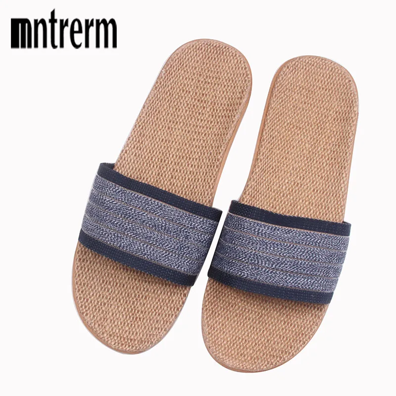 Мужские повседневные шлепанцы в клетку коричневые сандалии полоску пляжная