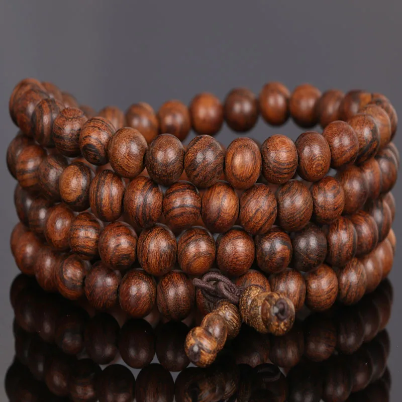 108 тибетские буддистские ранние браслеты ручной работы Шарм Будды молитвенный