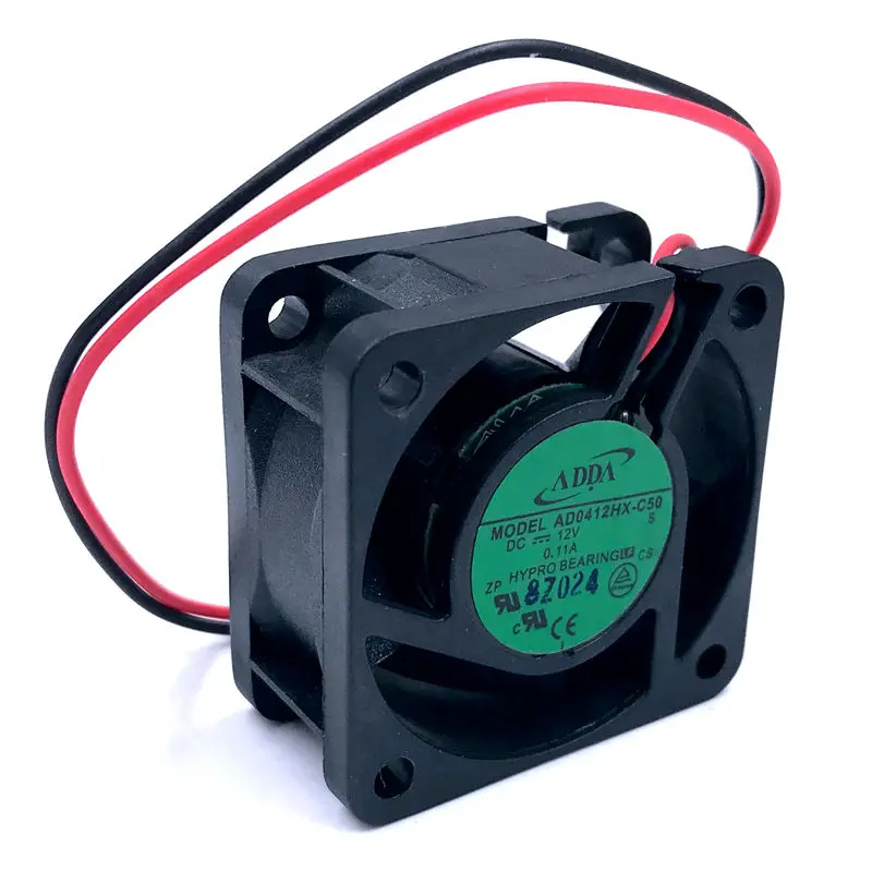 Абсолютно Новый Для ADDA AD0412HX-C50 DC 12V 0.11A 40x40x20 мм 2-контактный сервер квадратный Вентилятор охлаждения