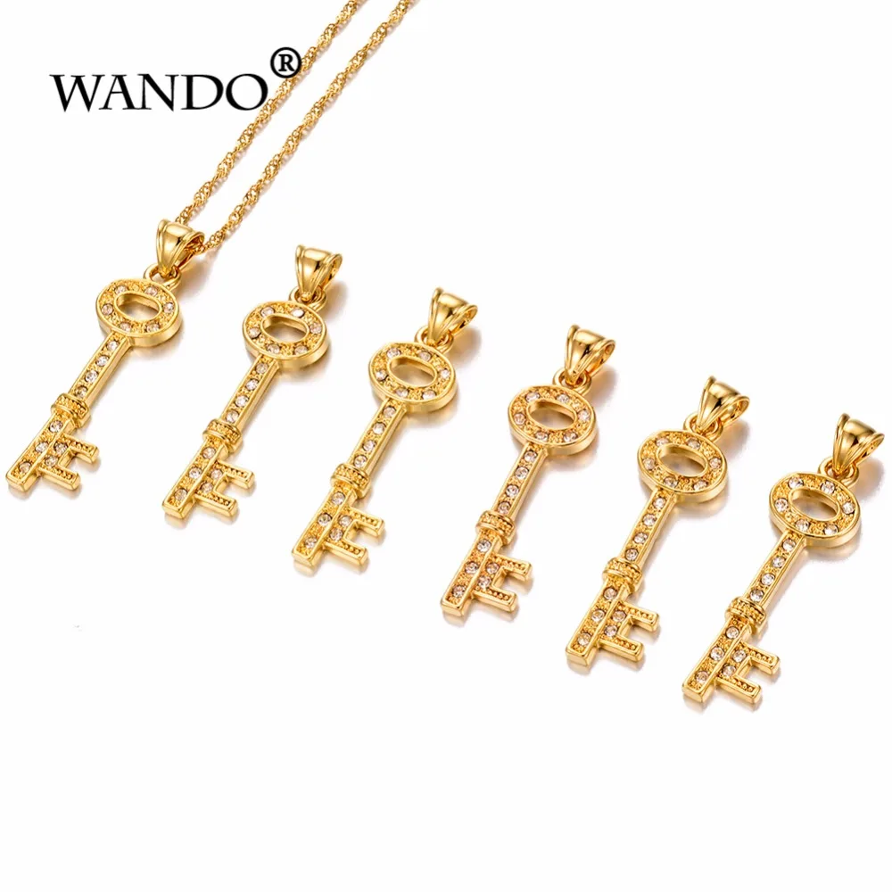 Ожерелье и кулоны WANDO18k Wando модное золотое/серебряное ожерелье с романтическим