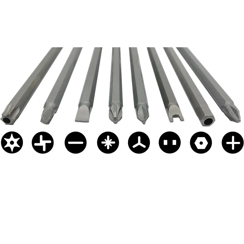 32PC Extra Long Security Power Bit Set 6" 150mm Length 1/4" Shank Tamperproof Torx CR-V