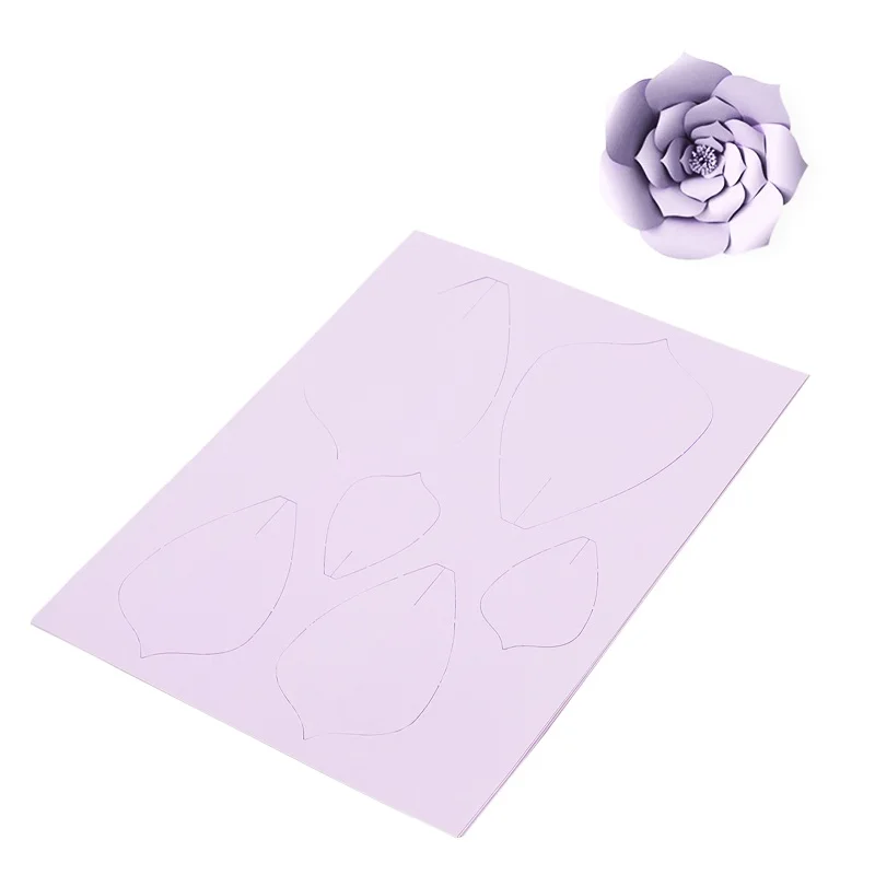 lavender 2 шт бумажный цветок шаблон, DIY набор и Цветочный центр сделать свой собственный бумажный цветок полный комплект | гигантский бумажный цветок DIY Полный комплект - Цвет: lavender