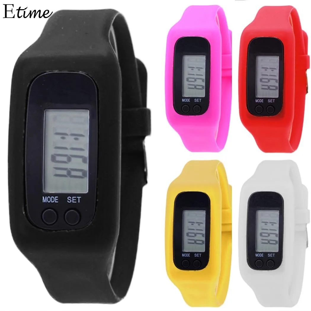 Мужские и женские унисекс светодиодные цифровые наручные часы Шагомер наружные