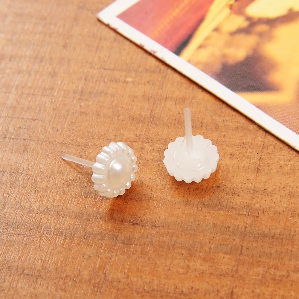 10 пар имитация жемчуга в форме цветка серьги с рисунком для женщин