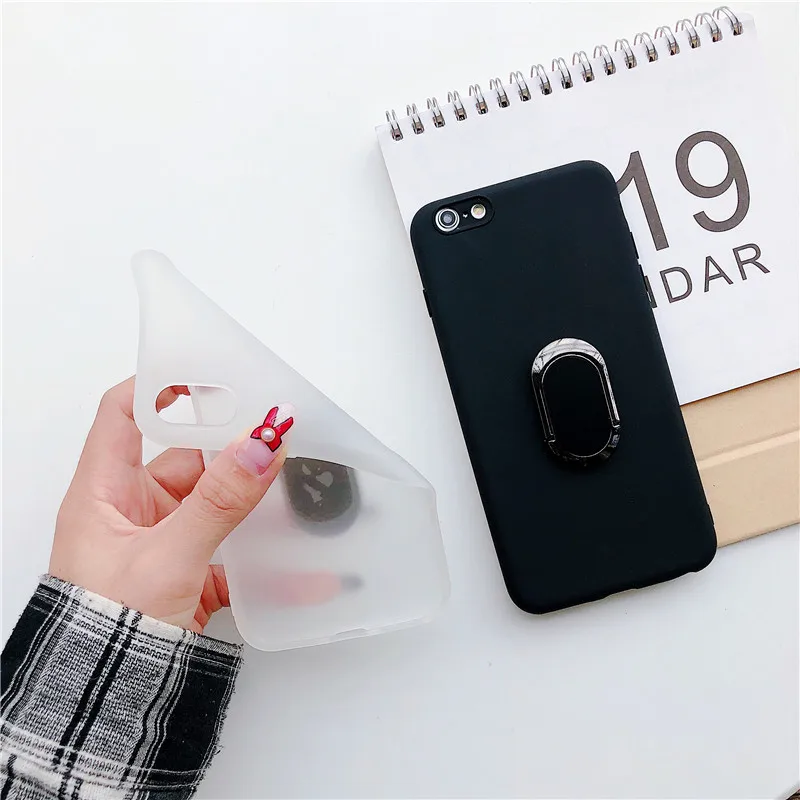 Mouplayca для iPhone 7 8 Plus металлическое кольцо Поддержка Автомобильный держатель с
