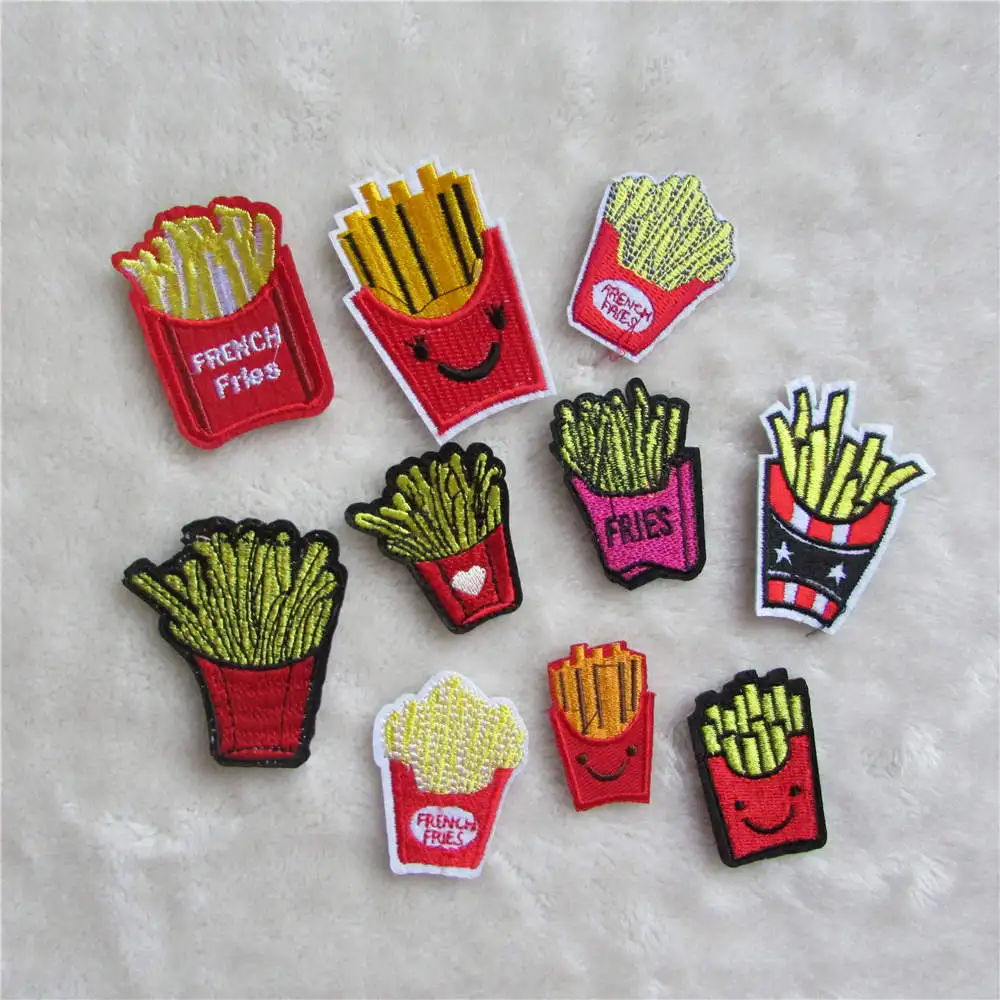 Модный стильный рисунок картофеля фри Новое поступление термоплавкий клей