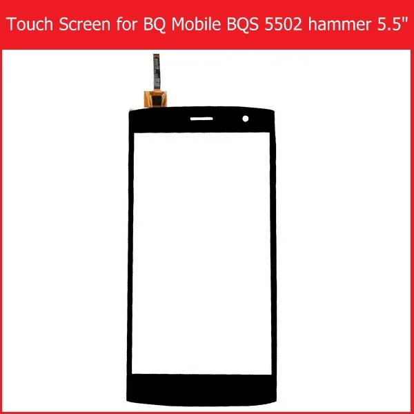 100% Оригинальный черный Сенсорный экран дигитайзер в сборе для BQ Mobile BQS 5502 hammer 5