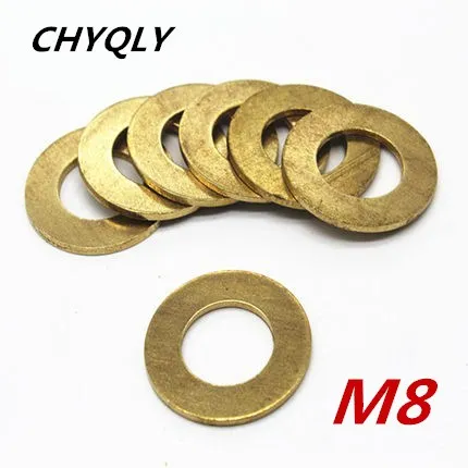 

200pcs M8 Hi-Q Copper flat washer Plain Washer Flat gasket