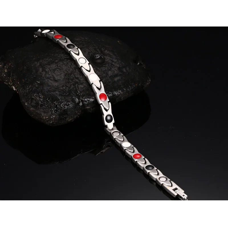 Vnox 100% Титан браслет для Для женщин Здоровье и гигиена Магнитная Германия