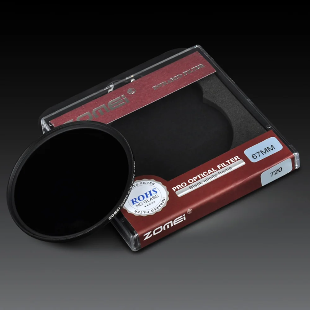 Zomei инфракрасный ИК фильтр 680nm 720nm 760nm 850nm 950nm 37 мм 49 52 58 67 72 77 82 для SLR DSLR камеры