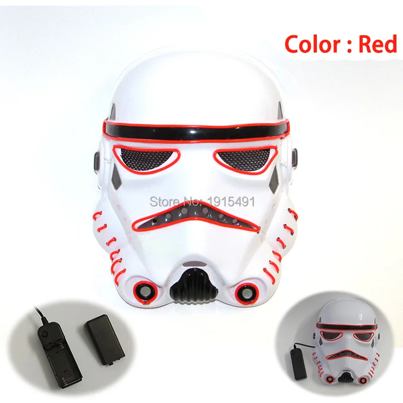 Горячая продажа 10 цветов выбор сверкающая EL проволочная маска с функцией звука