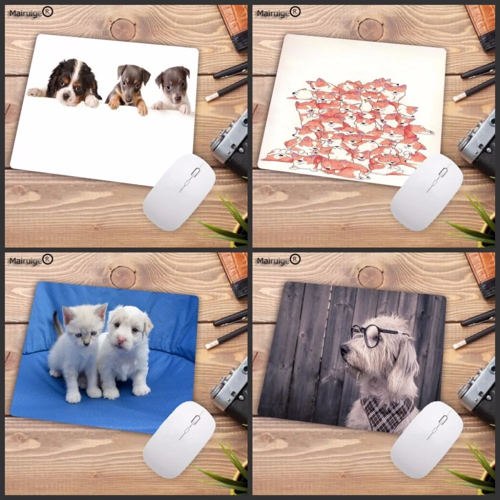 

Mairuige Animal Top Quality dog Gamer Speed Mice Retail Small Rubber Mousepad Size for 18x22cm