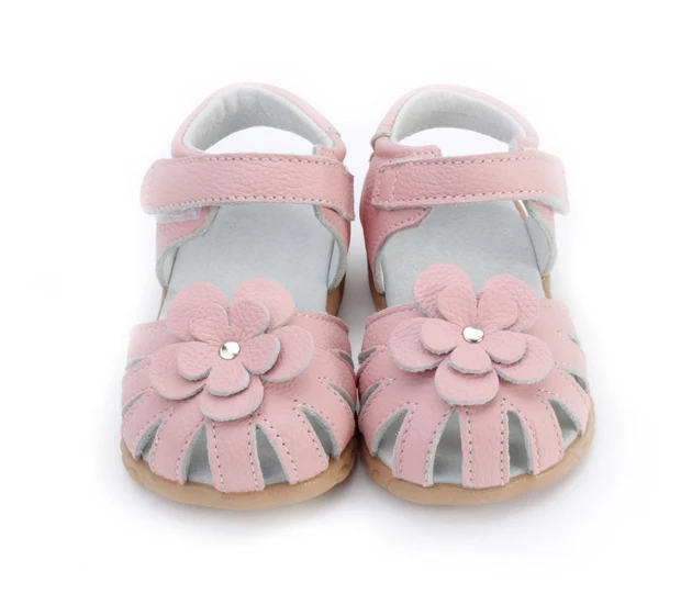 Сандалии Детские с закрытым носком мягкая кожа детская летняя обувь популярные в