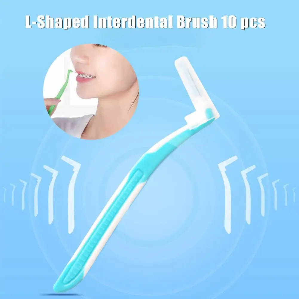 10 шт./компл. межзубная щетка для зубных протезов l-образная Ортодонтическая зубная щетка коррекция зубов специальный ортодонтический брекет зубные щетки