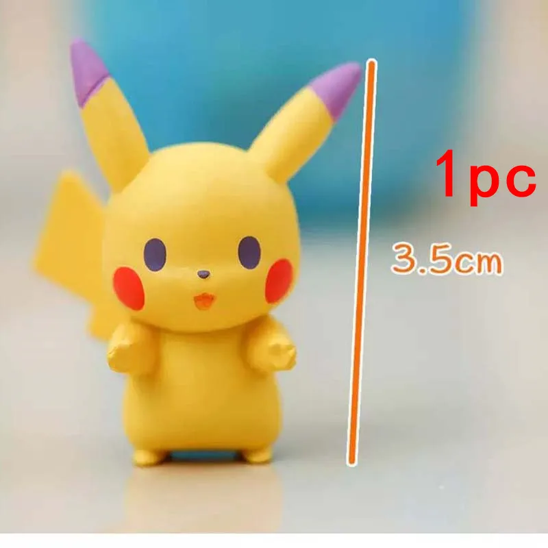 5pcs/set Pikachu Toys Car Ornament Charmander Bulbasaur Squirtle Eevee Gashapon Anime Action Figures For Kids Gift | Тематическая