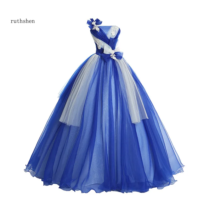 Ruthshen Новое поступление Vestido De Debutante 15 Ano Бальные платья на одно плечо пышные платья на одно плечо для выпускного вечера