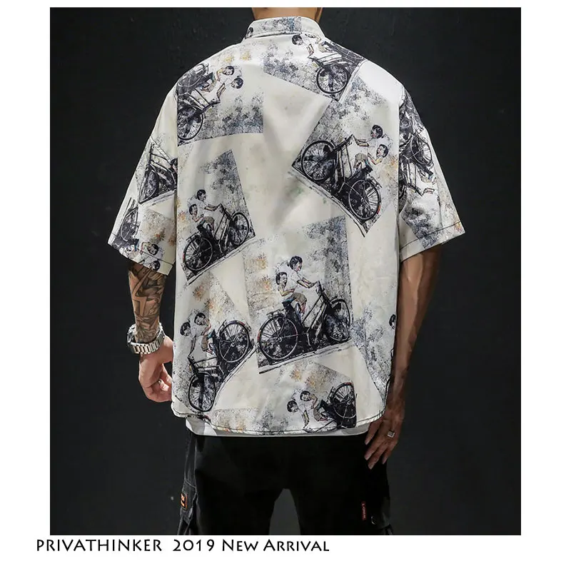 Privathinker 2019 летние уличные яркое футболки с принтом для мужчин винтажные