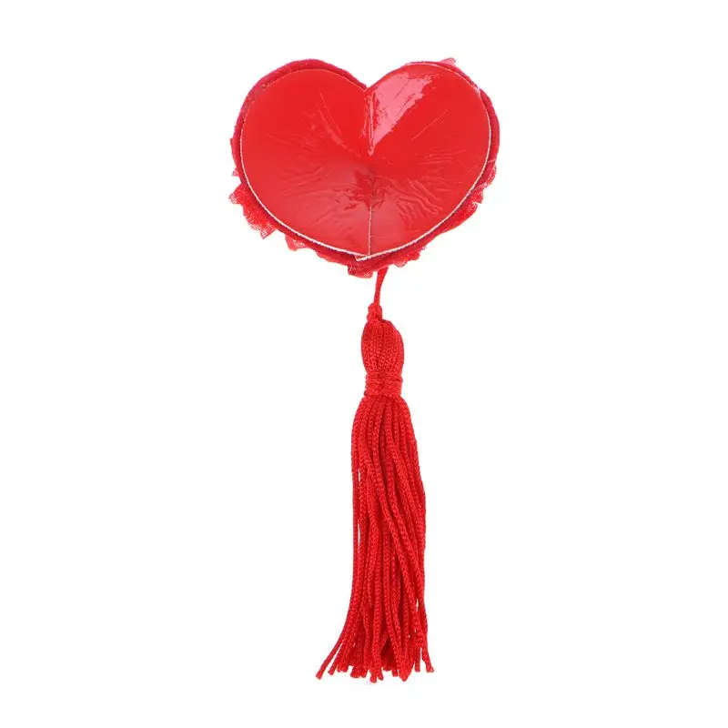 2 шт розовый сосок в форме сердца покрывает кисточкой пирожные наклейки на грудь