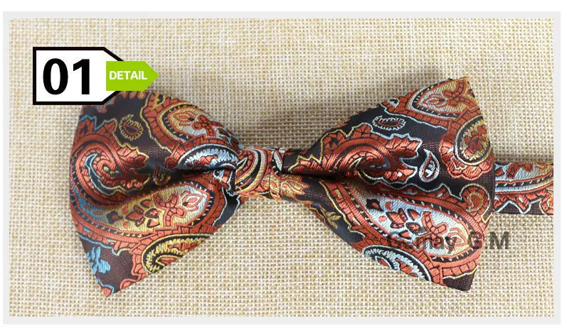 Мода кешью цветы Классический Боути для человека галстуки Регулируемая свадьба