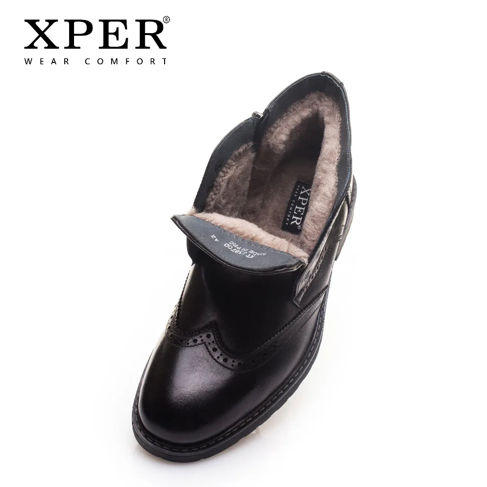 XPER/Новинка мужские ботинки из натуральной кожи модная мужская обувь коровьей
