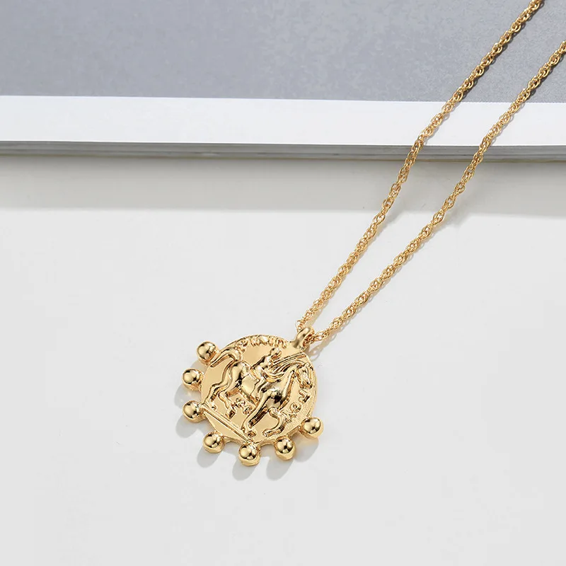 Серьги-гвоздики с золотыми монетами новая Геометрическая индивидуальность