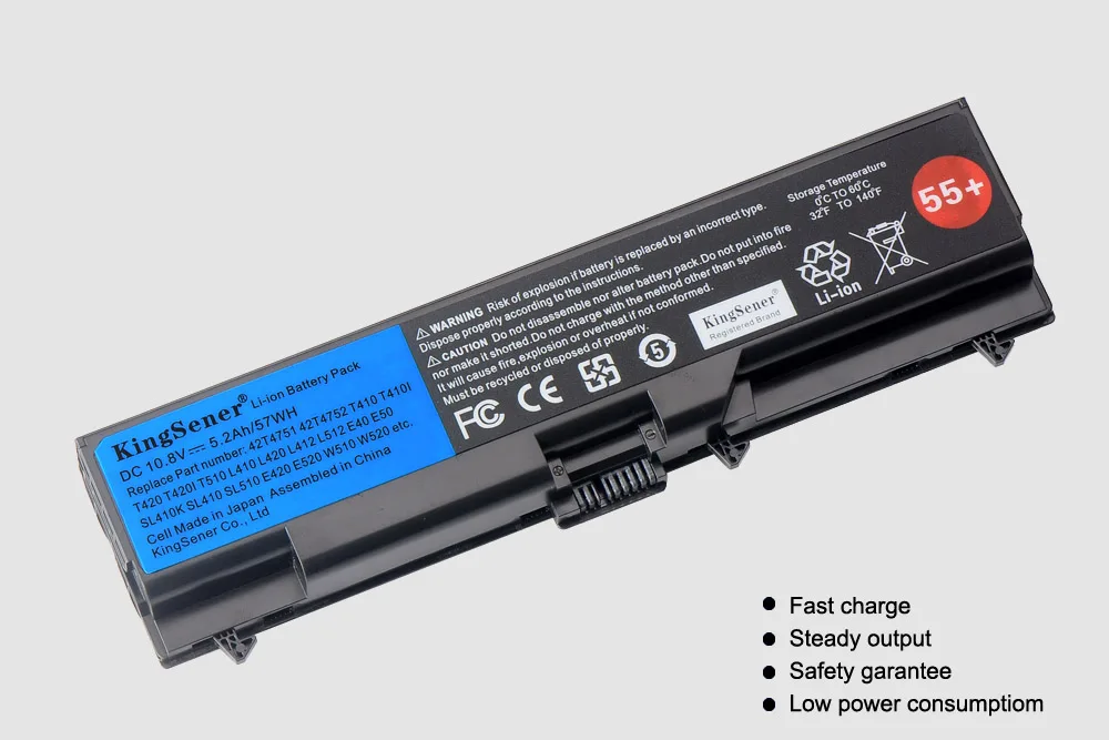KingSener Аккумулятор для ноутбука ThinkPad L512 L412 L520 E425 E520 E525 W520 T410 T420 T510 T520 42T4751 42T4752 42T4885 42T4886 55
