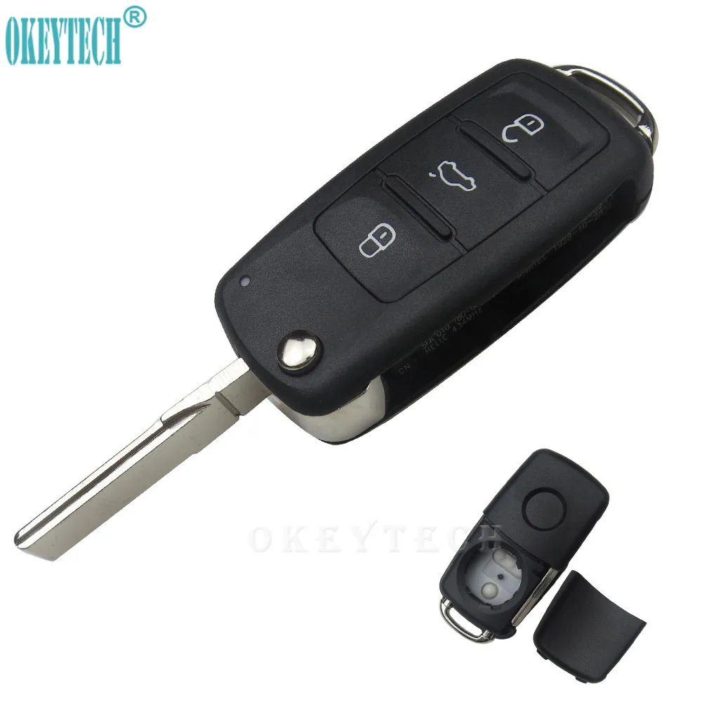 Чехол для автомобильного ключа OkeyTech откидной дистанционный Volkswagen VW Jetta Golf Passat Beetle