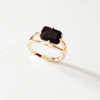 ring men 585 gold color ring fashion jewelry square black cubic zircon rings designs for men