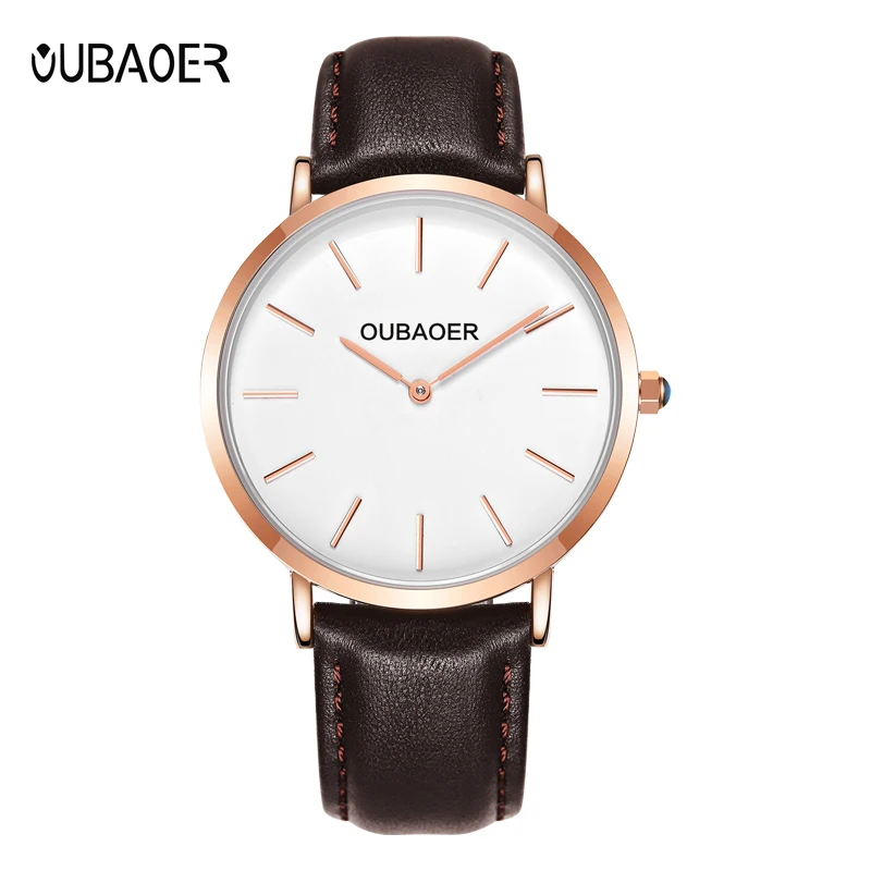 OUBAOER Роскошные Брендовые женские кварцевые наручные часы бизнес модельные