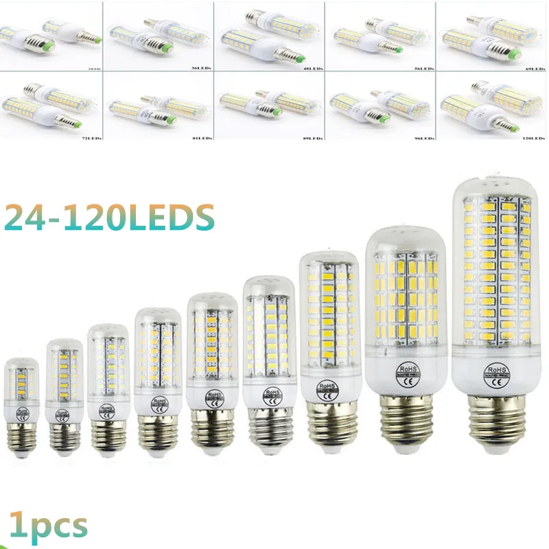 B22 Bombillas Светодиодная лампа E27 SMD 5730 Lamparas E26 24 120LED лампада E14 110V 220V ампулы свеча Luz|lamp