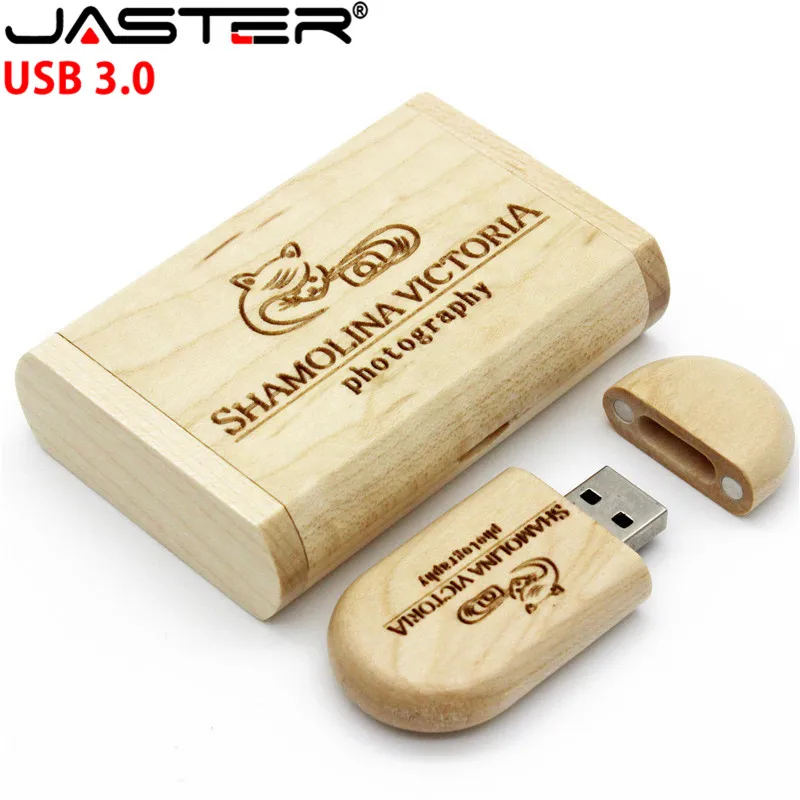 JASTER высокоскоростной флеш-накопитель usb 3,0 накопитель натуральный бамбук usb палочки, гравировка логотипа на заказ/u диск(более 10 шт бесплатный логотип
