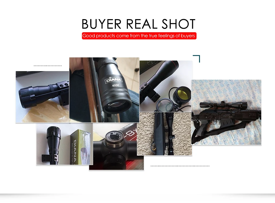DIANA Tactical 4X32 Riflescope одна трубка стекло двойной крест сетка оптический прицел